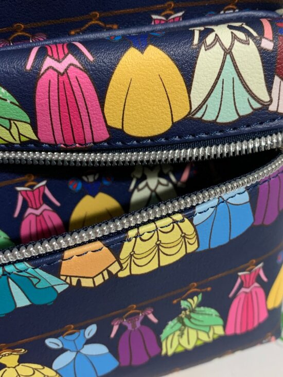 Loungefly Mini Backpack Princess Dress Belle Cinderella Tiana Ariel Rapunzel Bag main image 5